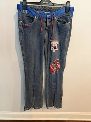 NBA 全明星赛 2004 牛仔裤复古低腰 Y2K 牛仔裤 11/11 码 — 第 1/4 张图片