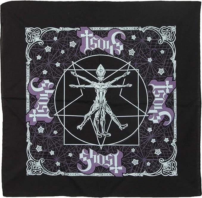 Official GHOST B.C. Band The Vitruvian Ghost Bandana Black BRAND NEW - Image 1 of 1