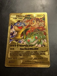 Gold Foil Card Collection Toon Charizard &Blastoise & Venusaur GX NM - Picture 1 of 2