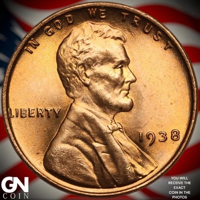 Centavo Lincoln Wheat 1938 P B3167 Foto 1 de 2