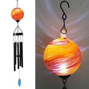 Solar Windspiel - Glas Solarleuchten Windspiele für außen tiefer Ton Deko... - Bild 1 von 7