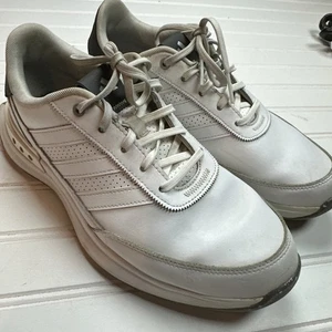 Adidas SG2 Spikeless Golf Shoes White Leather 9.5 Mens Clean - Picture 1 of 14