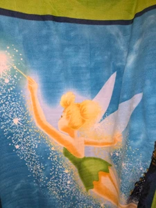 Disney Tinkerbell Thomas Kinkade Fleece Fabric Panel I Can Fly Vintage - Picture 1 of 3