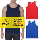 3 PACK SHAKAWEAR MENS PLAIN TANK TOP CASUAL SLEEVELESS T SHIRT MUSCLE SHIRTS TEE