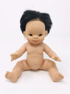 Paola Reina Gordis Asian Baby Boy Doll 8” Vinyl Black Hair - Image 1 of 4