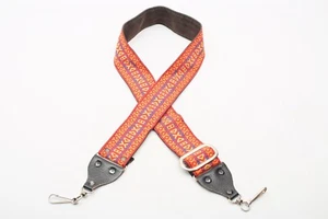 RETRO camera shoulder Strap Red+Yellow+Green+Blue+Black Hippie Type+Groovie - Picture 1 of 7