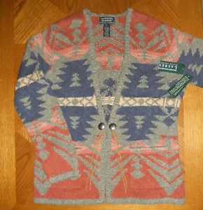 Neu mit Etikett Ralph Lauren handgestrickter indischer Pullover Conchos L - Bild 1 von 7