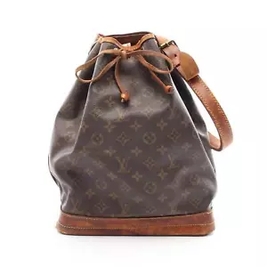 LOUIS VUITTON Noe Schultertasche M42224 Monogram Canvas Leder Braun Gebraucht... - Bild 1 von 12