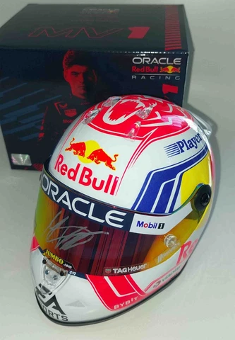 F1 2023 MAX VERSTAPPEN SIGNED RED BULL HELMET 1/2 SCALE PHOTO PROOF FORMULA 1 Cover