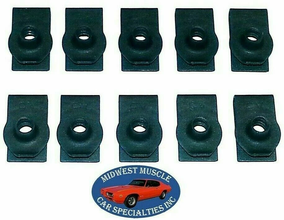 GM Cuerpo Guardabarros Tablero Correcto de Fábrica #10-24 Tornillo Perno U Clip Panel J Tuerca 10 un. L Foto 1 de 4