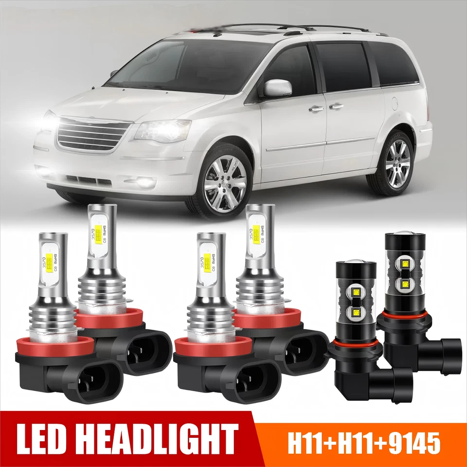 Kit de 6x faros antiniebla LED combinados para Chrysler Town + Country 2008 2009 Foto 1 de 4