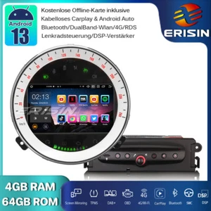 8-Kern 64GB Android 13 Autoradio DAB+GPS CarPlay Navi SWC BT für BMW Mini Cooper - Bild 1 von 16