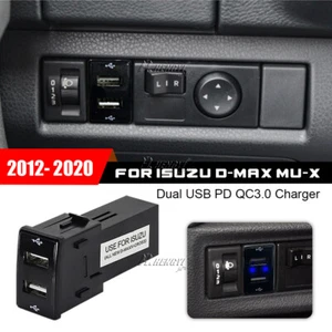 Cargador LED doble puerto USB PD QC3.0 12-24V para Isuzu D-MAX MU-X Holden Colorado - Imagen 1 de 10