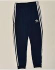 ADIDAS Boys Tracksuit Trousers Joggers 11-12 Years Navy Blue Polyester AU35