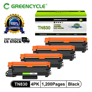 4PK TN830 TN830XL Toner for Brother HL-L2400D MFC-L2820DW DCP-L2647DW HL-L2420DW - Picture 1 of 24