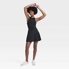 Women's Zip-Front Mesh Active Dress - All In Motion Black XL