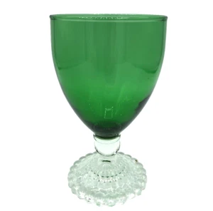 Vintage Anchor Hocking Boopie Blase Fuß Wasser Wein Kelch Glas 5-1/2" x 3-1/4" - Bild 1 von 10