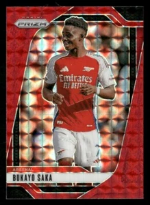 2024-25 Panini Prizm Premier League Soccer - Bukayo Saka Red Mosaic Prizm #21 - Picture 1 of 2