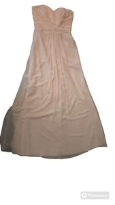 David's Bridal Strapless Petal Pink 4 Chiffon Whimsical Fairy F15555 - Picture 1 of 8