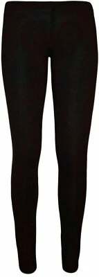  LADIES PLAIN LEGGINGS NEW VISCOSE FULL LENGTH WOMANS LEGGINGS PLUS SIZE 8-26  - Image 1 of 4