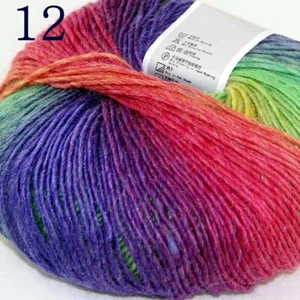 Sale 1ball Soft Cashmere Wool Rainbow Wrap Shawl Sweater DIY Hand Knitting Yarn - Picture 1 of 54