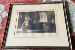 Antique Engraving "THE PRESENCE", Reinthal & Newman, Framed, 1926. 15.5”x12.5” - Picture 1 of 6