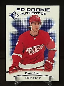 2021-22 SP Hockey SP Rookie Authentics Blue Moritz Seider #118 Red Wings RC - Picture 1 of 2