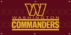 COMMANDERS 2'X4' Washington VINYL Banner American Football  NOT FLAG - Picture 1 of 1