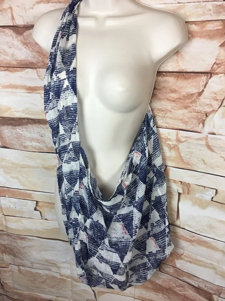 Free People Hobo Bag Blue Off-White B9*J - Image 1 of 1