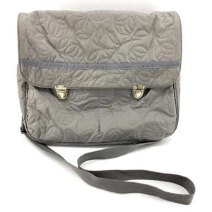 Lesportsac Women Light Gray Nylon Quilted Messenger Convertible Bag Work Diaper - Picture 1 of 11