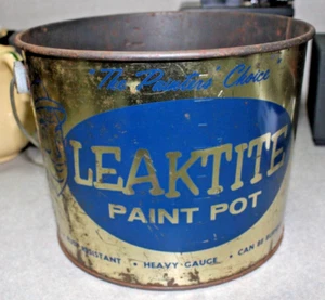 Vintage Allzweckfarbe Eimer Leaktit Metall Wilmington, Masse - Bild 1 von 7