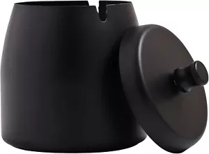 Ashtray with Lid for Cigarette, Stainless Steel Smokeless Odorless Windproof - Picture 1 of 6