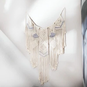 Macrame Wall Hanging Large Size Approx 36 x 43 in Boho Chic Wall Decoration NEW - Picture 1 of 5