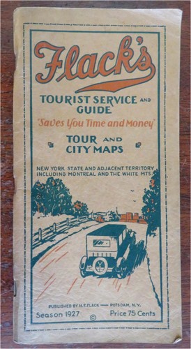 Automobile Road Map Atlas 1927 H.E. Flack travel guide city plans directions