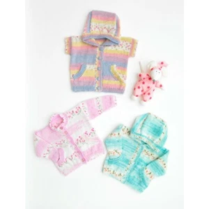 Knitting Pattern James C Brett JB418 Baby DK Chunky Cardigan & Vest - Picture 1 of 1