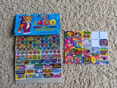 Vintage Y2K Lisa Frank 400 Pacote de Adesivos Motivacionais Brilhante Prismático Estoque Morto - Imagem 1 de 4