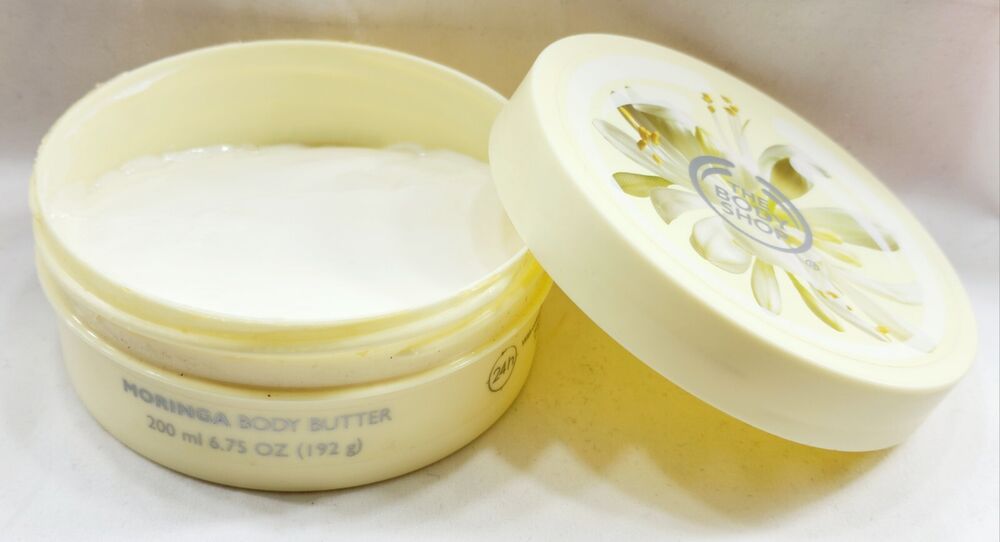 The Body Shop MORINGA Body Butter Hydration Dry Cold-Pressed 6.75 oz/200mL New