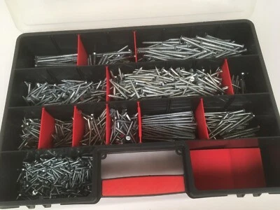 Mallette de 1230 VIS BOIS TÈTE FRAISÉE FENDUE ACIER ZINGUE différente Tailles . - Photo 1/4