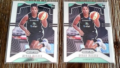 Megan Walker 2020 Panini Prizm WNBA BASE Rookie RC #97 LIBERTY Lot of 2 - Image 1 of 2