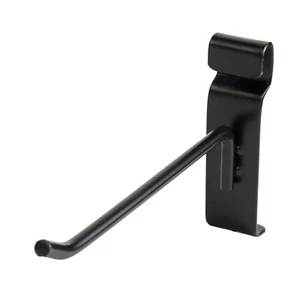 6" Wire Slat Grid Hooks Pegs Gridwall Panel 100 Black 6mm Metal Retail Display - Picture 1 of 14