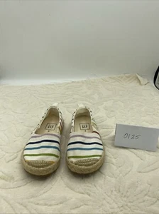 BABY GAP Kids Striped Espadrilles Shoes Girl NWOT Size 5 - Picture 1 of 8