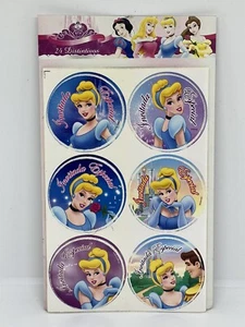 24 quilates. Paquete - Pegatinas de Fiesta Cenicienta / Calcomanías de Cenicienta para Fiesta. - Imagen 1 de 2