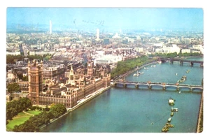 Postcard:  The River Thames and Houses of Parliament, London (England) - Picture 1 of 2
