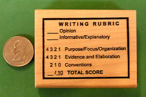 Writing Rubric, Teacher's Wood Mounted Rubber Stamp 