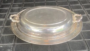 Leonard Silver plated 2 pc Oval Covered Serving Dish Casserole with handle lid - Picture 1 of 12