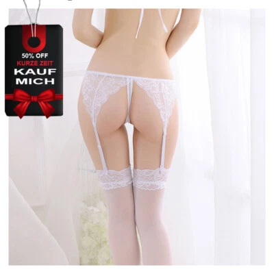 Strapsgürtel Strapshalter Strapse Weiß Dessous edel Strumpfhalter Erotik S M L   - Bild 1 von 3