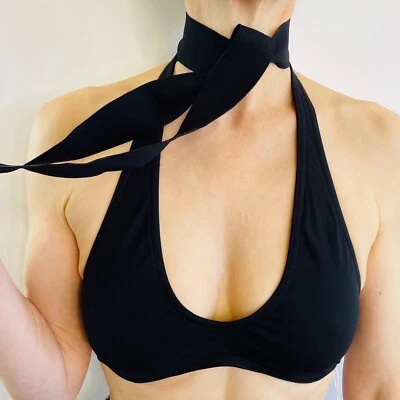 Zimmermann Talla 1 (8) Sujetador Corbata Negro Separado Bikini Top Traje de Baño Diseñador Nuevo con Etiquetas Foto 1 de 4