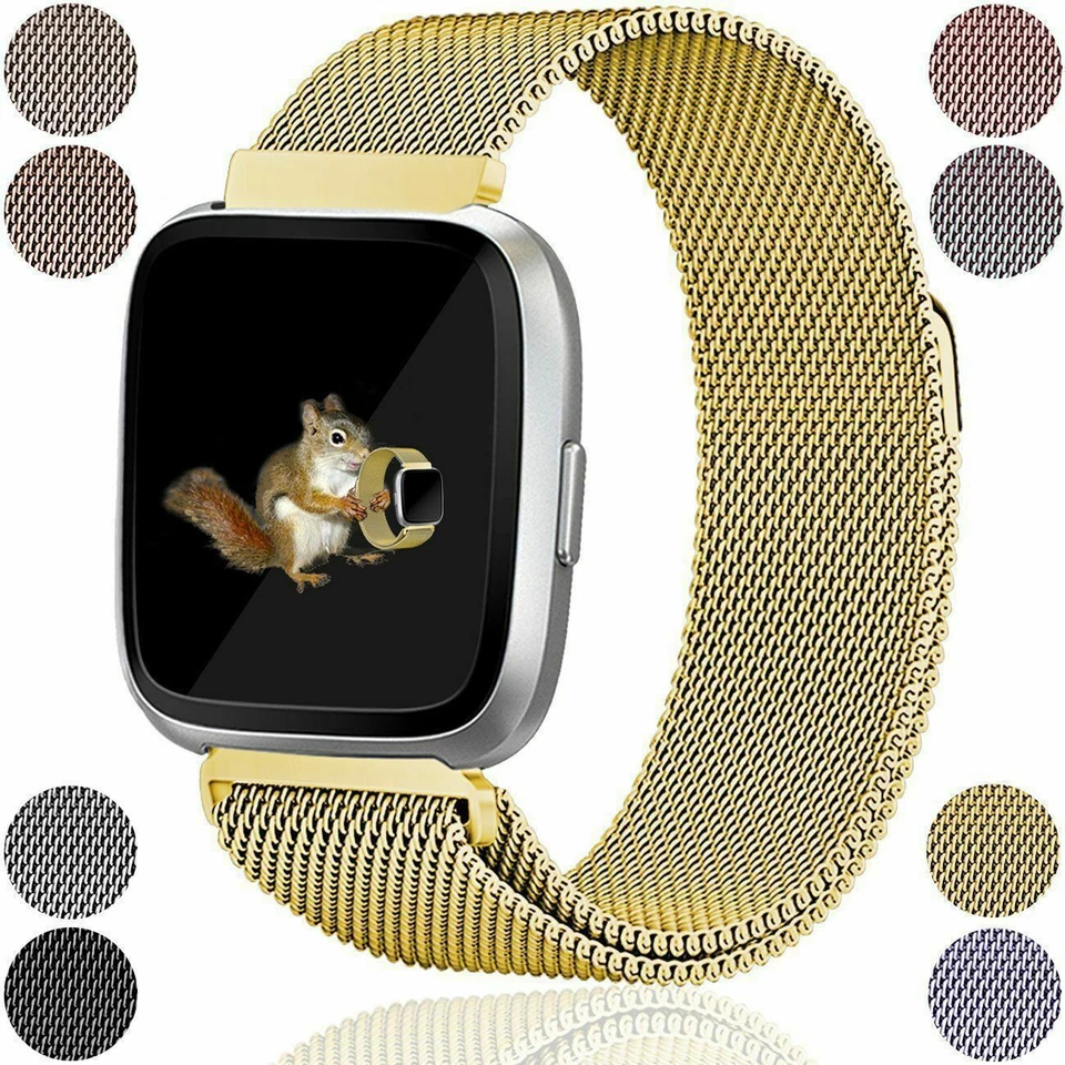 Pulsera de acero inoxidable con lazo magnético milanés para Fitbit Versa 2 Foto 1 de 4