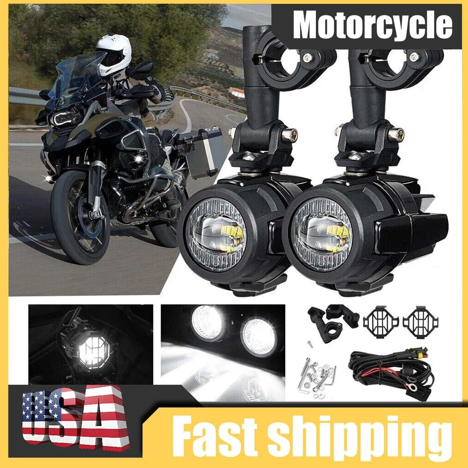 Faros antiniebla de conducción puntuales luces auxiliares para BMW R1200GS F800GS F700GS F650 K1600 Foto 1 de 4