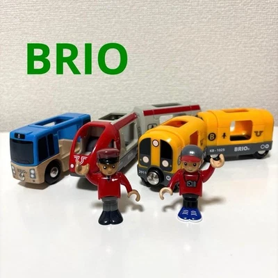 BRIO Travel Train Métro Train Bus Rail Bois Jouet Ancien Japonais - Photo 1/4
